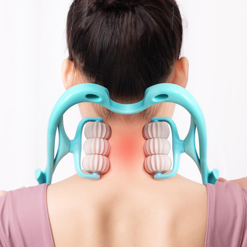 Multifunctional Manual Six-wheel neck massager
