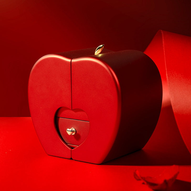 Jewelry Box Red Apple Gift Necklace