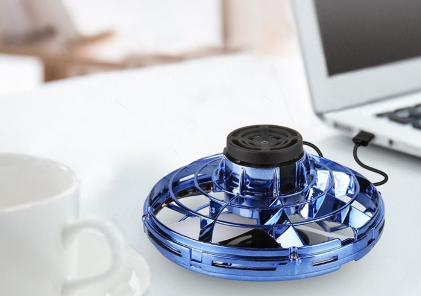 Mini Fingertip Interactive Toy Drone LED UFO Type Flying Helicopter Spinner Toy Kids